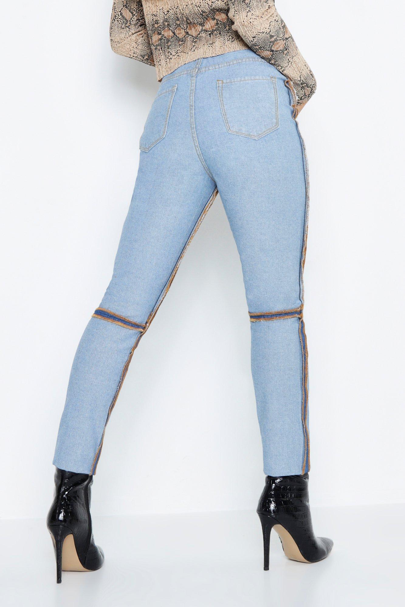 【新品未使用】reverse stitching cropped jeans